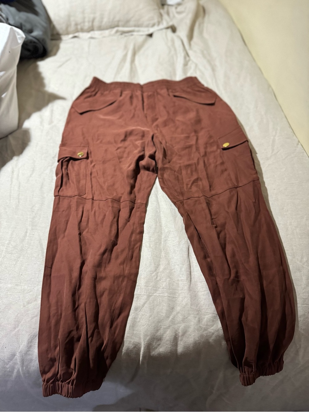 Inc Women’s Cargo Jogger Pants in Brown Size L Nwot - Picture 6 of 12